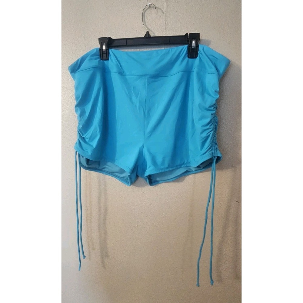 BEACH HOUSE Size 24W Bikini Short Modest Swim Bottom Sea Blue NWT L507